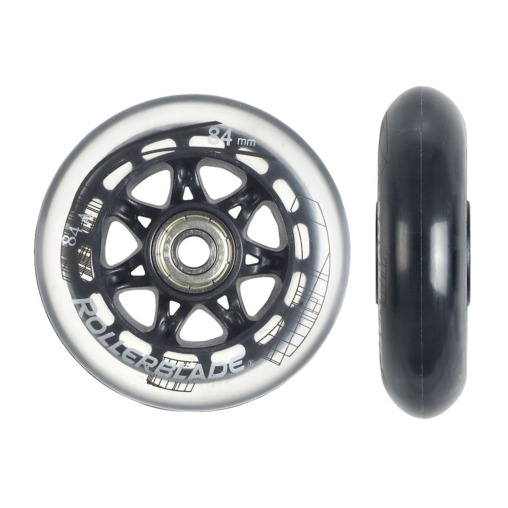Rollerblade 84mm84A Inline Skate Wheels with SG7 Bearings 8pack 2017