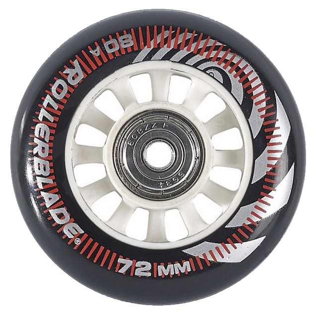 Rollerblade Wheel Kit 72mm/80A Inline Skate Wheels with SG5 Bearings