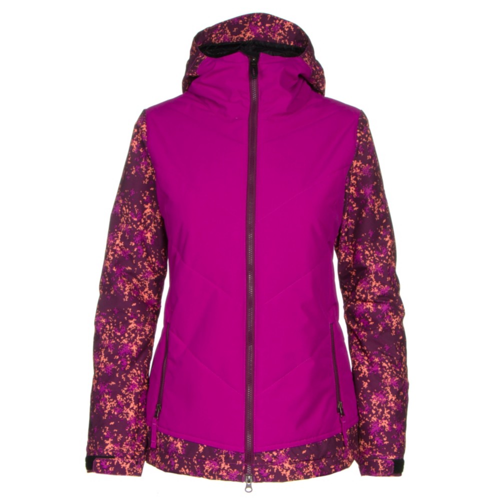 686 Authentic Rhythm Womens Insulated Snowboard Jacket, Plum Floral Camo, 256