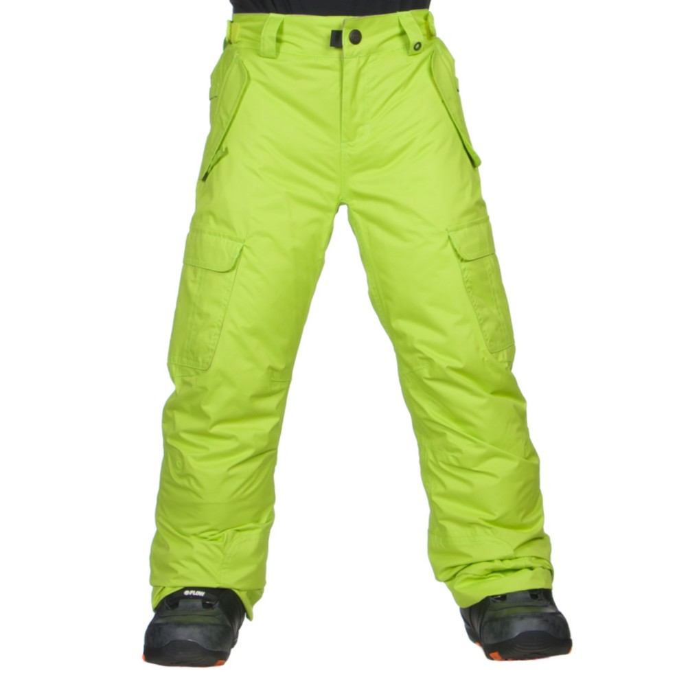 686 All Terrain Kids Snowboard Pants, Lime, 256