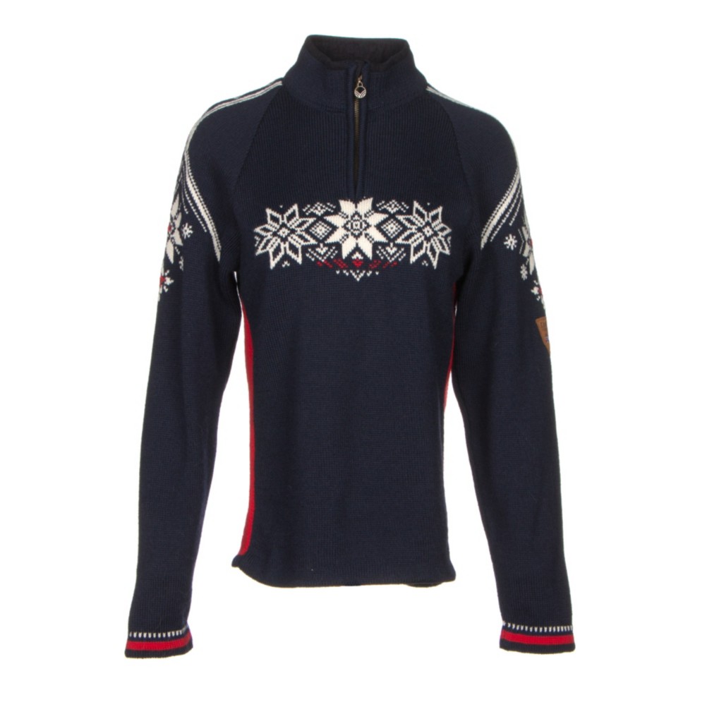 Dale Of Norway Holmenkollen Feminine Womens Sweater, Navy-Raspberry-Off White, 256