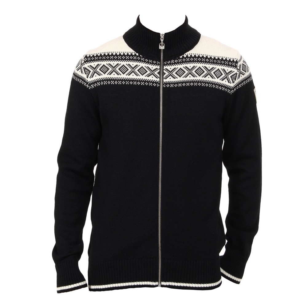 Dale Of Norway Hemsedal Masculine Mens Sweater, Black-Off White, 256