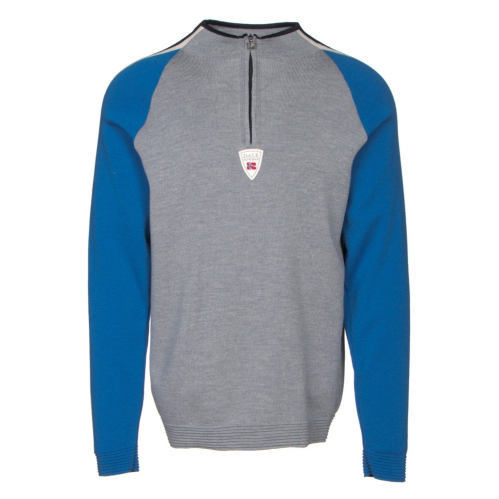 Dale Of Norway Besseggen Masculine Mens Sweater, Grey Melange-Cobalt-Off White-, 256