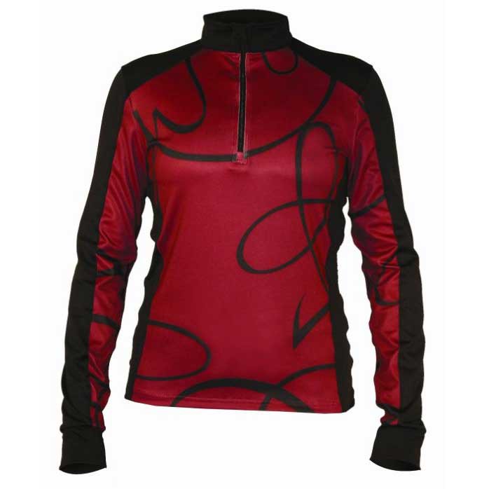 Hot Chillys Micro-Elite Chamois Panel Fabric Print Zip-T - Womens