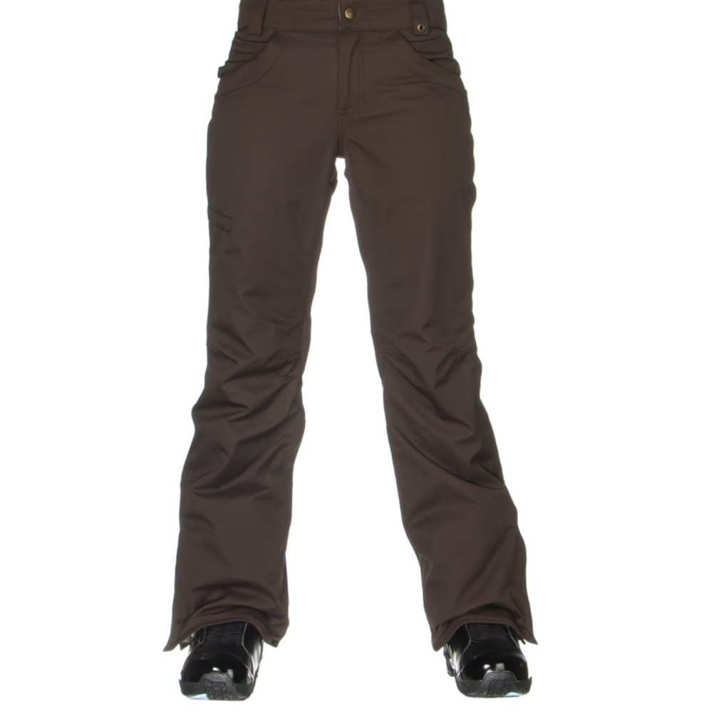 686 Authentic Patron Insulated Womens Snowboard Pants, Coffee Herringbone, 256
