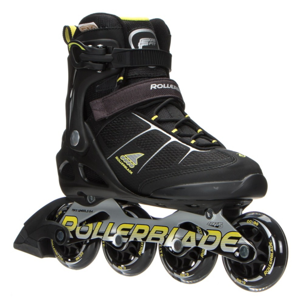 Rollerblade Macroblade 80 ALU Inline Skates 2017, Black-Yellow, 256