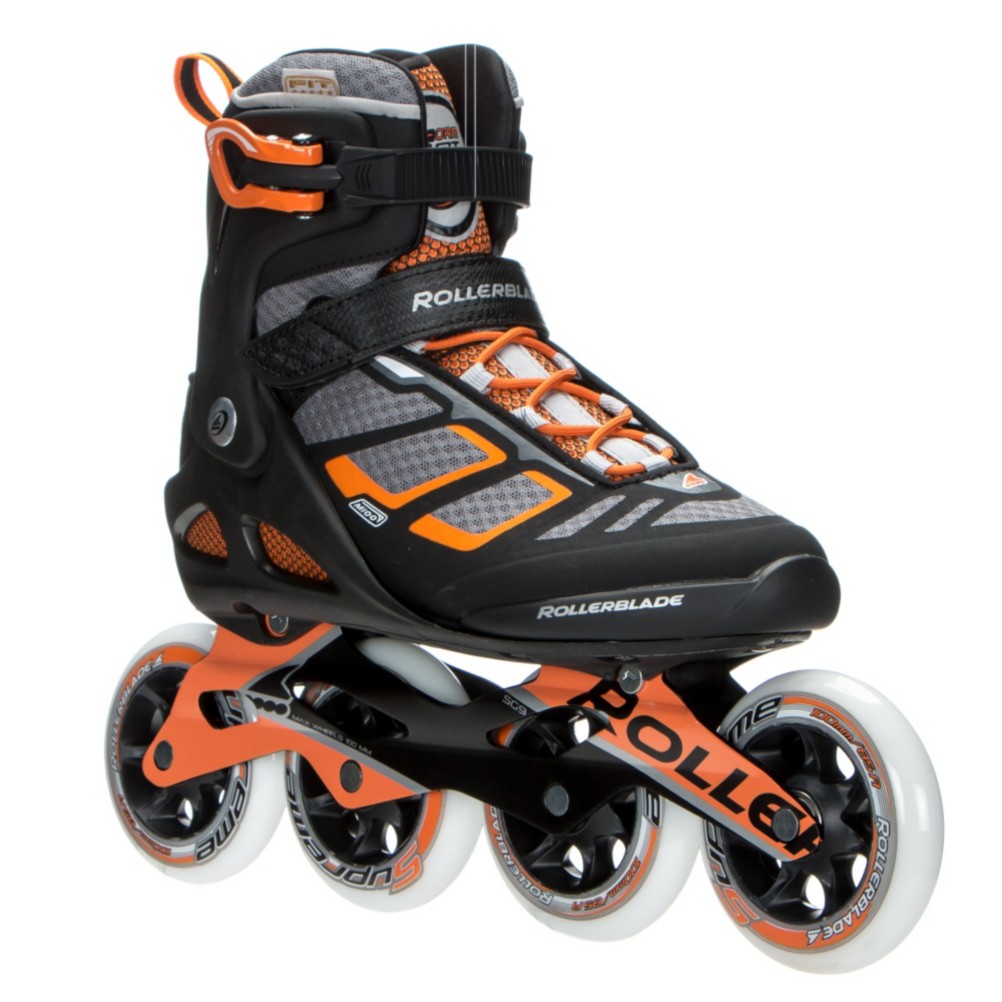 Rollerblade Macroblade 100 Inline Skates 2017, Black-Orange, 256