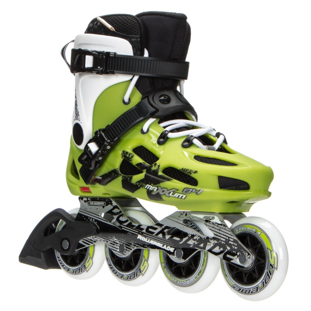 Rollerblade Maxxum 84 Urban Inline Skates 2017, Acid Green-White, 256