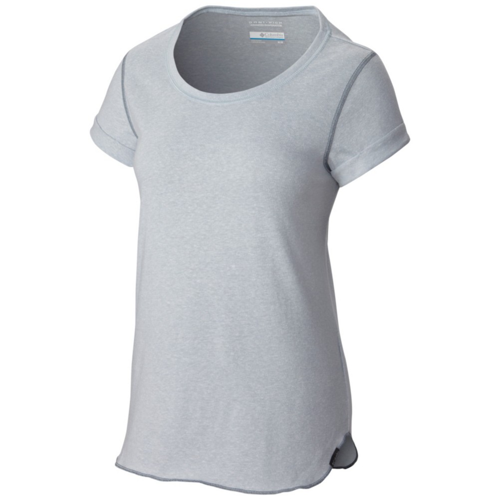Columbia Trail Shaker Short Sleeve Womens Shirt, Cirrus Grey Heather, 256