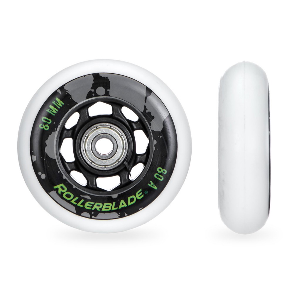 Rollerblade Wheel Kit Urban 80mm/82A Inline Skate Wheels with SG7