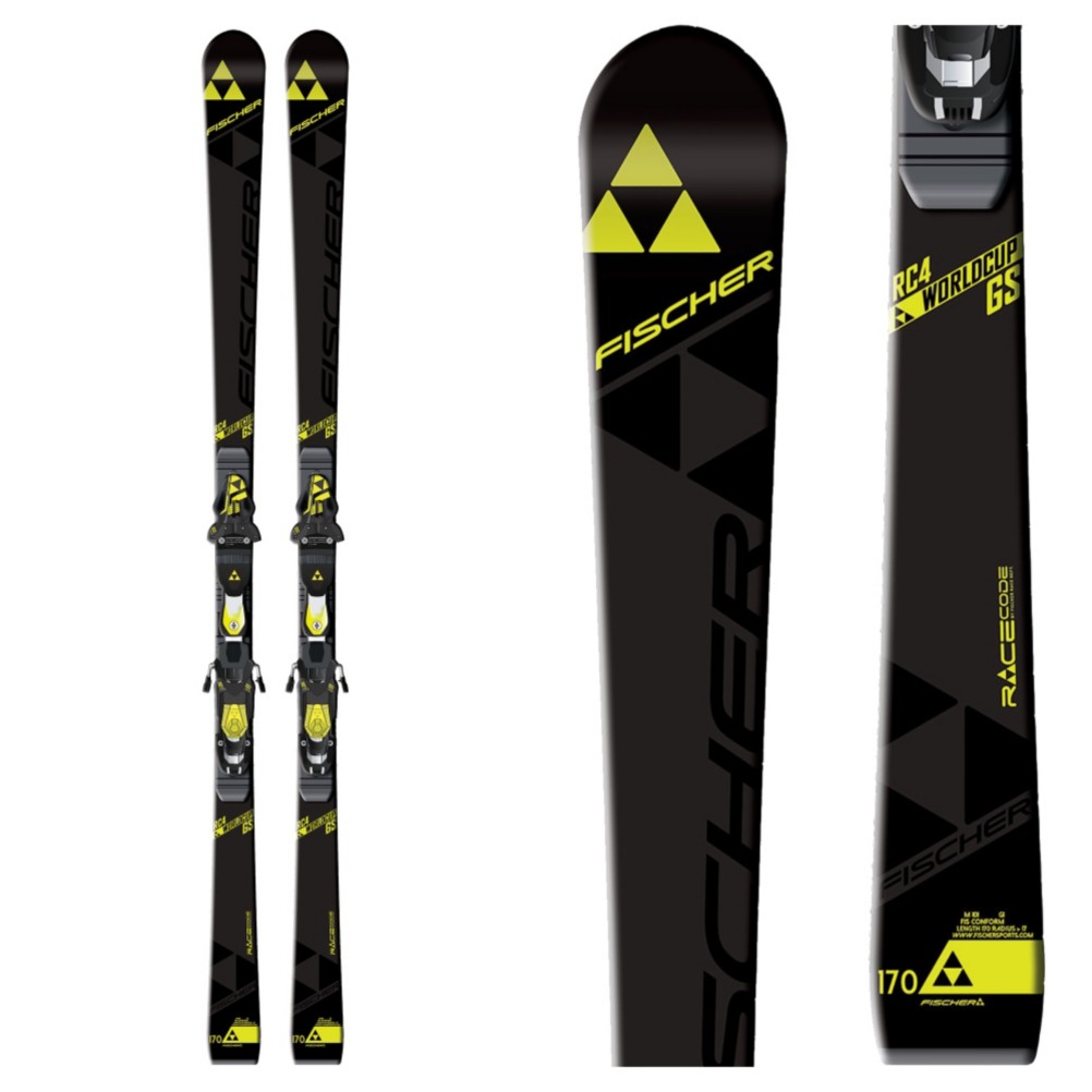 Fischer RC4 World Cup GS Jr. Curv Booster Junior Race Skis 2017
