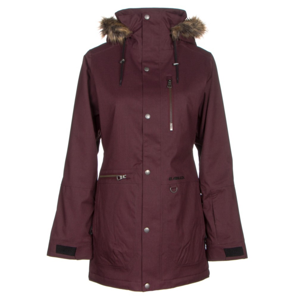 Armada Lynx with Faux Fur Womens Insulated Ski Jacket, Fig, 256