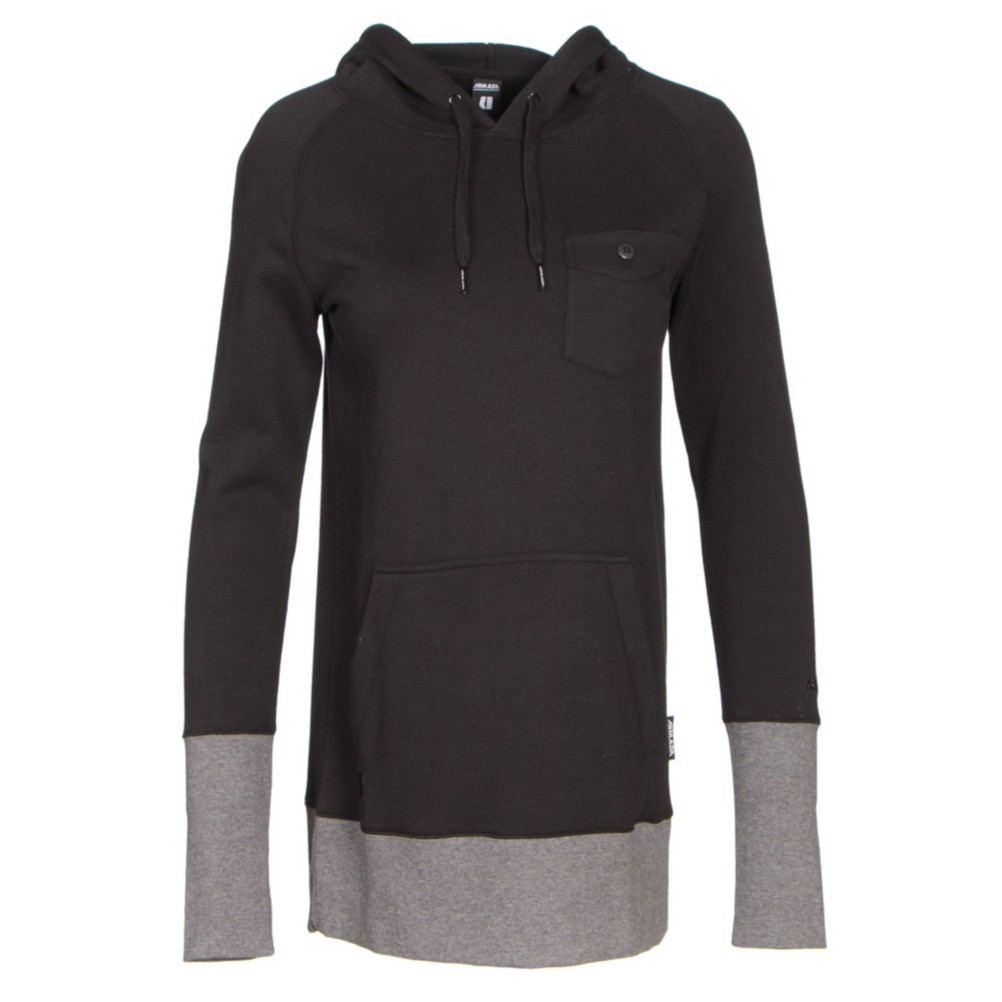 Armada Feather Pullover Womens Hoodie, Black, 256