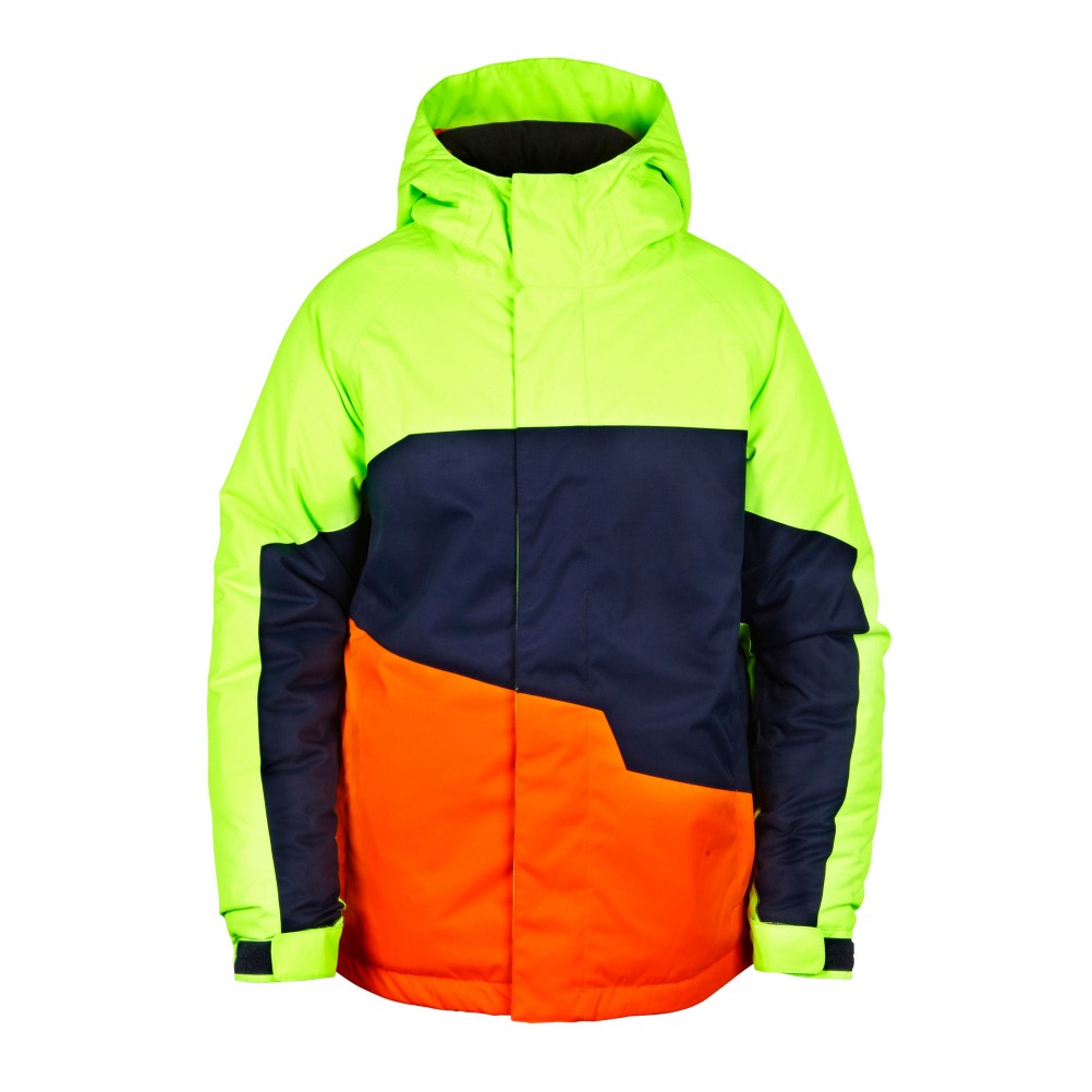 686 Grid Insulated Boys Snowboard Jacket, Mantis Green Colorblock, 256