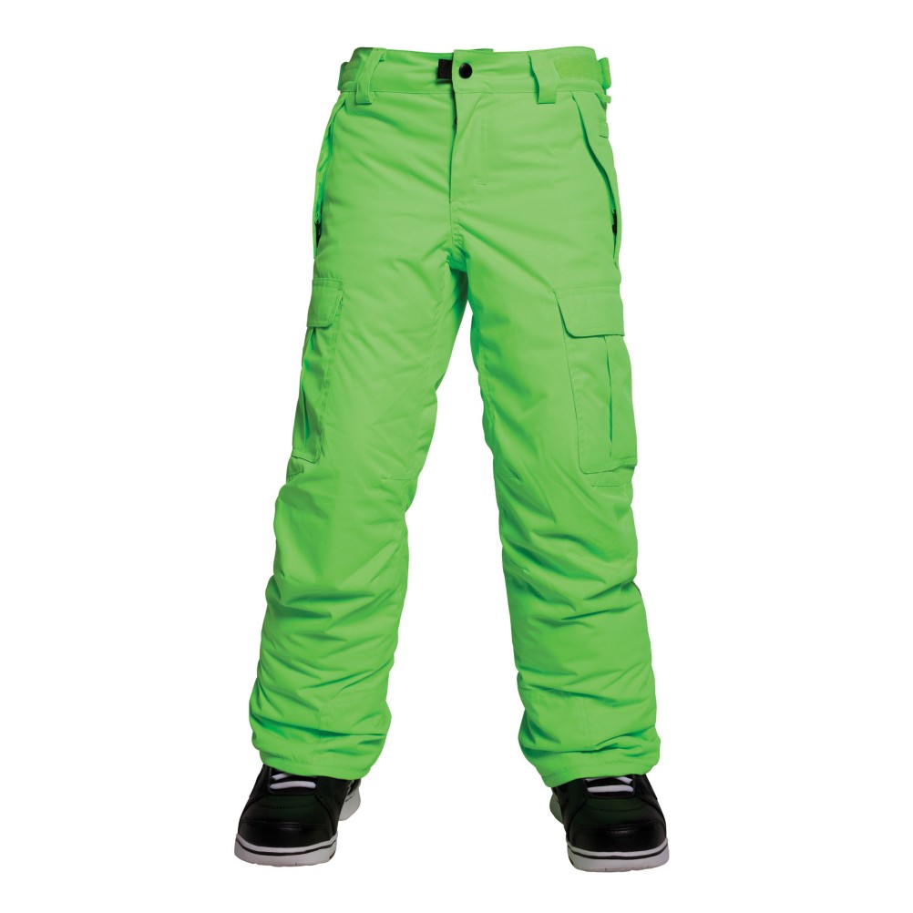 686 All Terrain Insulated Kids Snowboard Pants, Mantis Green, 256