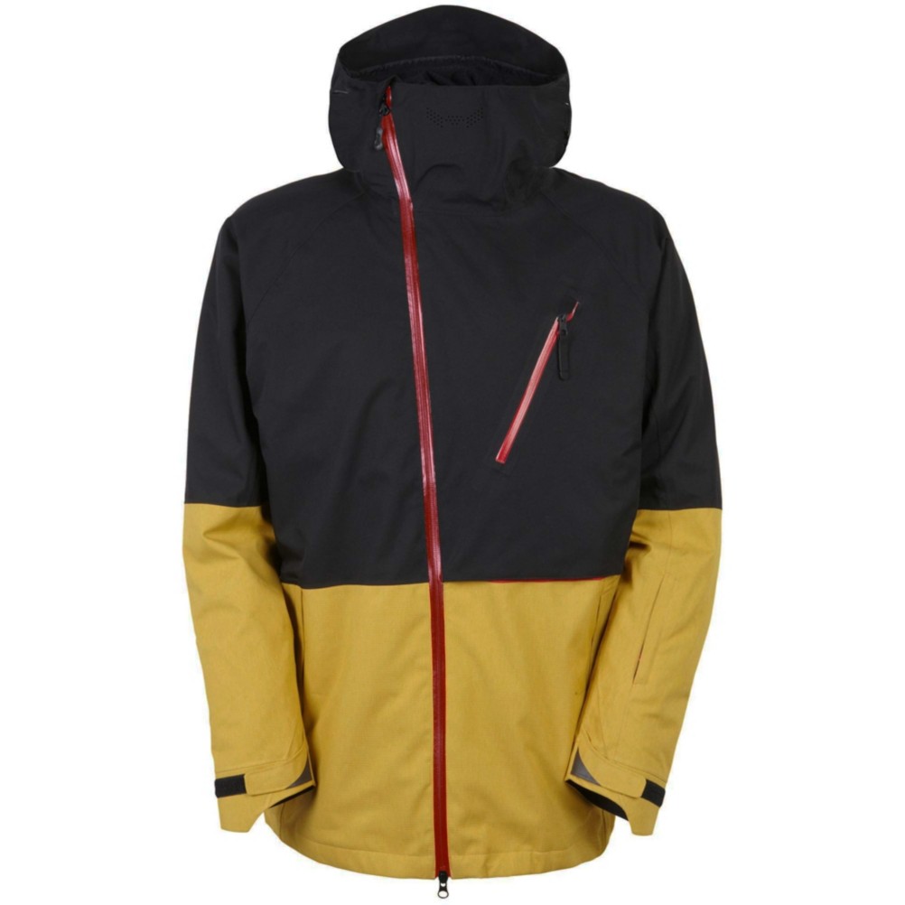686 GLCR Hydra Thermagraph Mens Insulated Snowboard Jacket, Harvest Gold Colorblock, 256