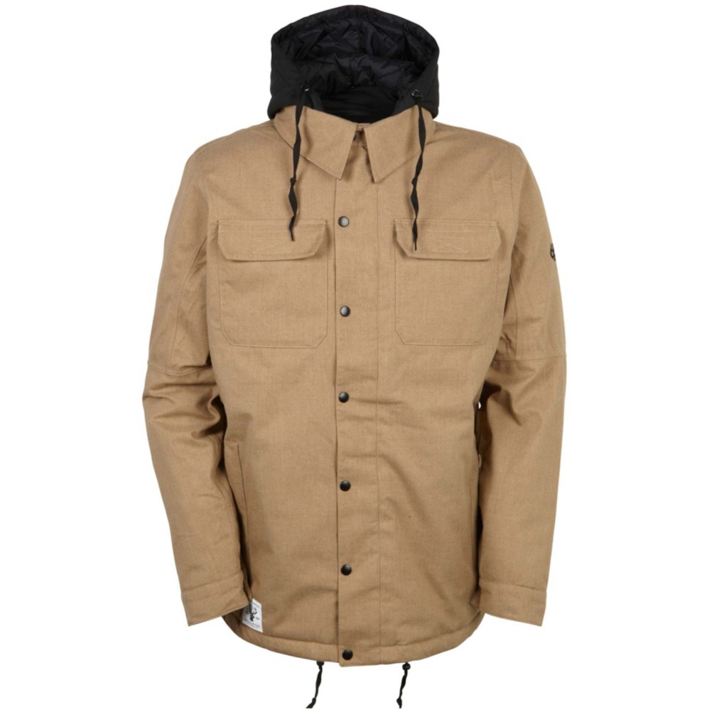 686 Authentic Woodland Mens Insulated Snowboard Jacket, Khaki Melange, 256