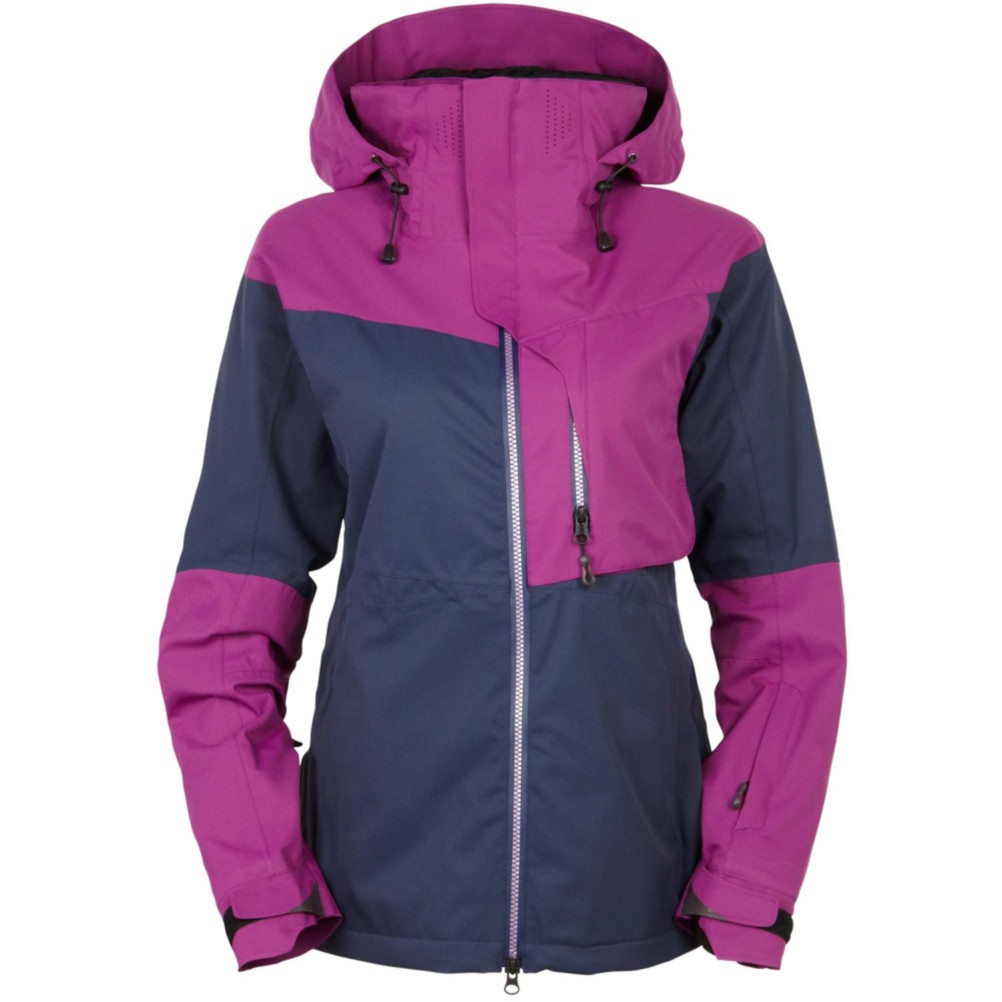 686 GLCR Solstice Thermagraph Womens Insulated Snowboard Jacket, Midnight Blue Colorblock, 256