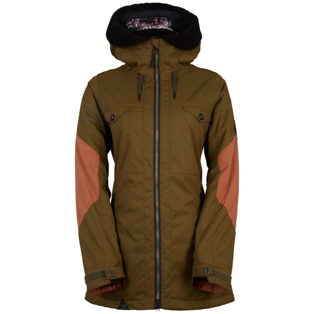 686 Parklan Fortune Womens Insulated Snowboard Jacket, Olive, 256