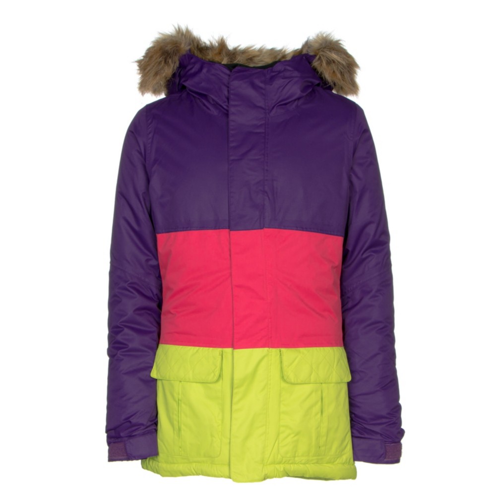 686 Polly Insulated Girls Snowboard Jacket, Violet Colorblock, 256