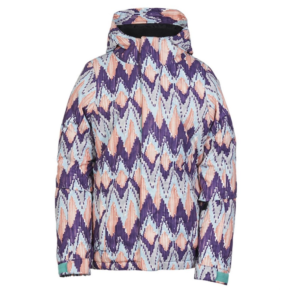 686 Flora Insulated Girls Snowboard Jacket, Violet Ikat, 256