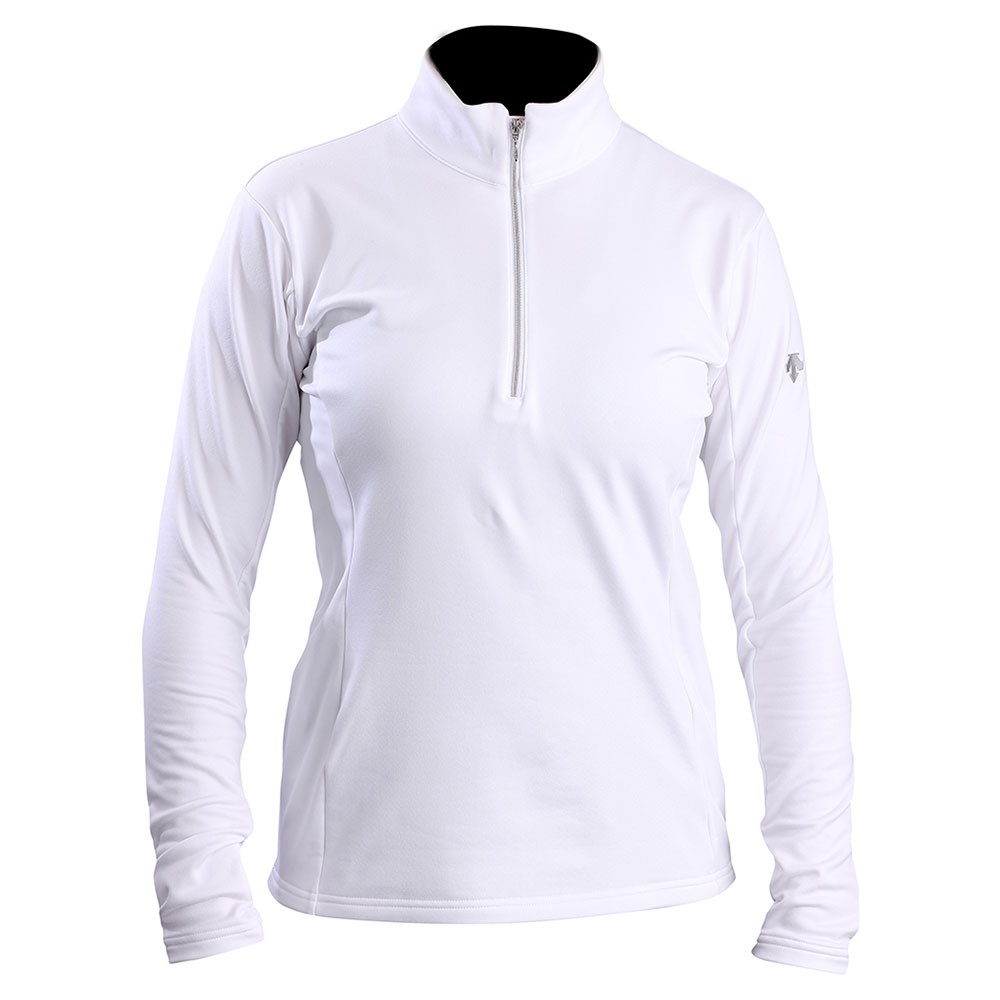 Descente Bailey T-Neck Womens Mid Layer, Super White, 256