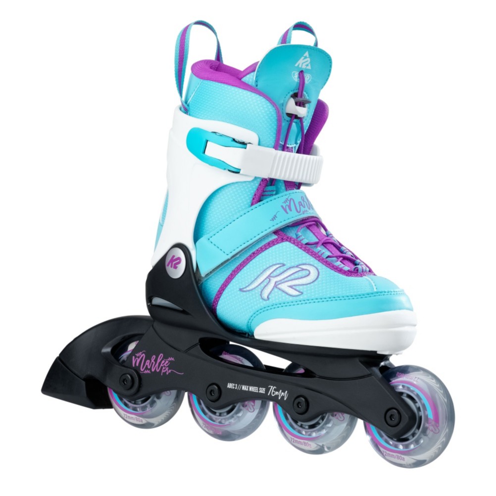 K2 Marlee Pro Adjustable Girls Inline Skates 2017, Light Blue, 256