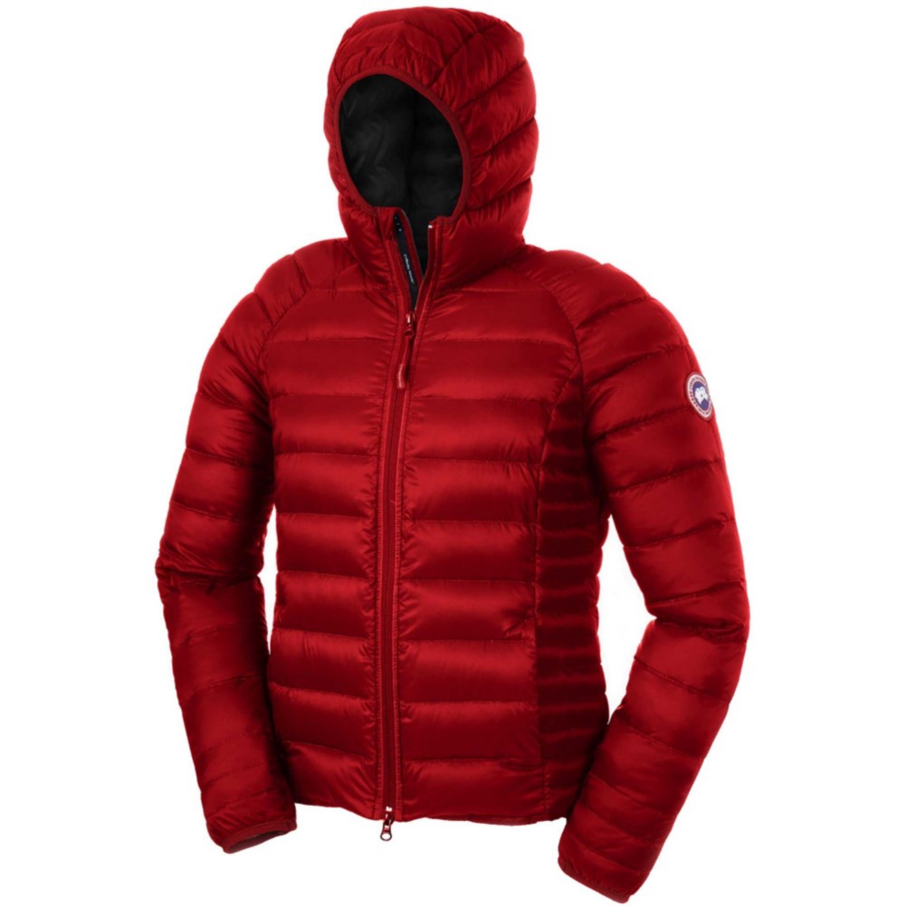 Canada Goose Brookvale Hoody Womens Jacket, Red-Black, 256