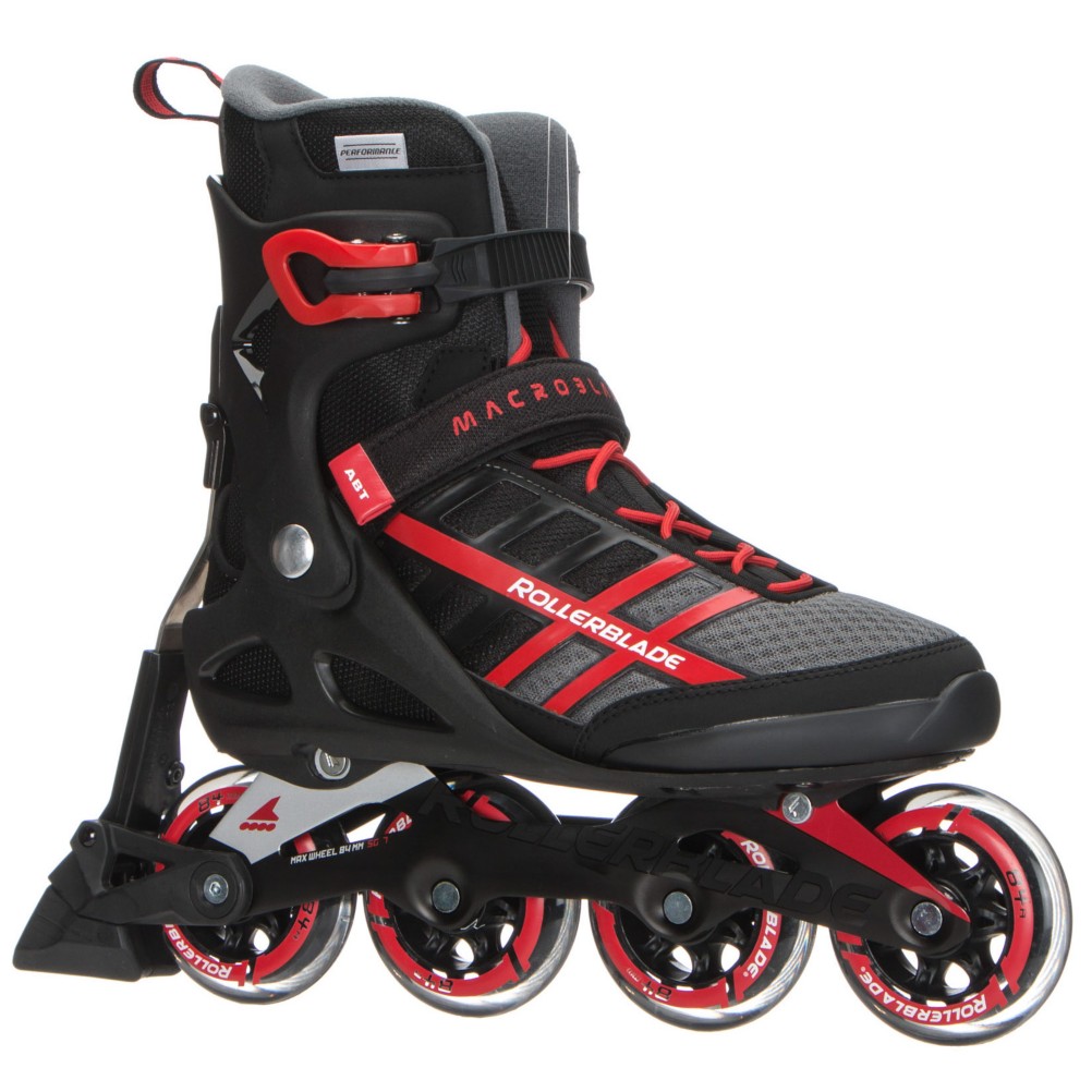 Rollerblade Macroblade 84 ABT Inline Skates 2017, Black-Red, 256