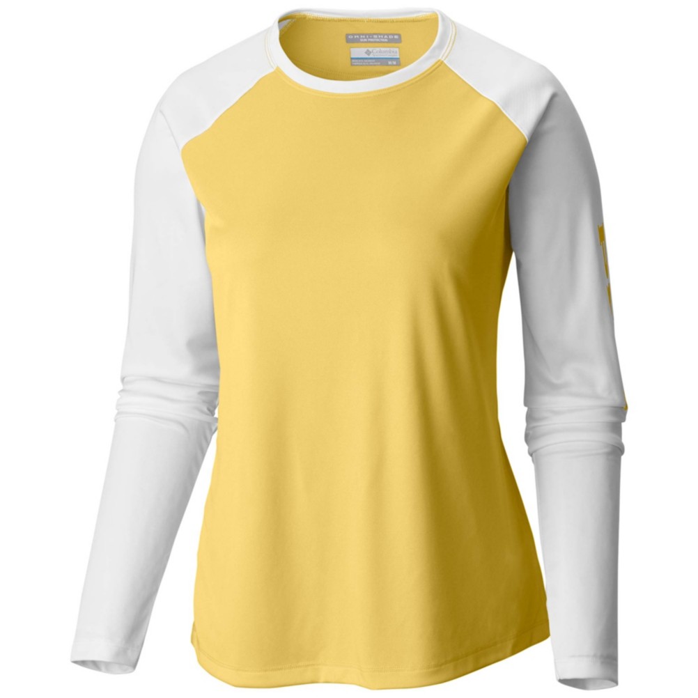 Columbia PFG Tidal Tee II Long Sleeve Womens Shirt, Sunlit-White, 256