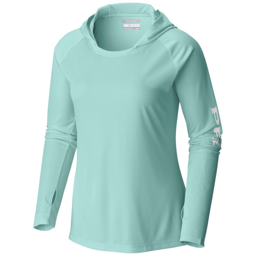 Columbia PFG Tidal Tee Womens Hoodie, Blueglass-White, 256