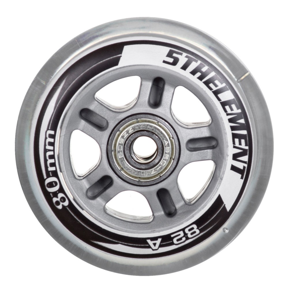 5th Element 80mm 8 Pack Inline Skate Wheels with ABEC7 Bearings 2018