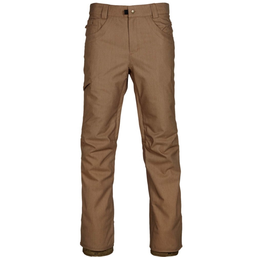 686 Raw Insulated Mens Snowboard Pants, Khaki Denim, 256