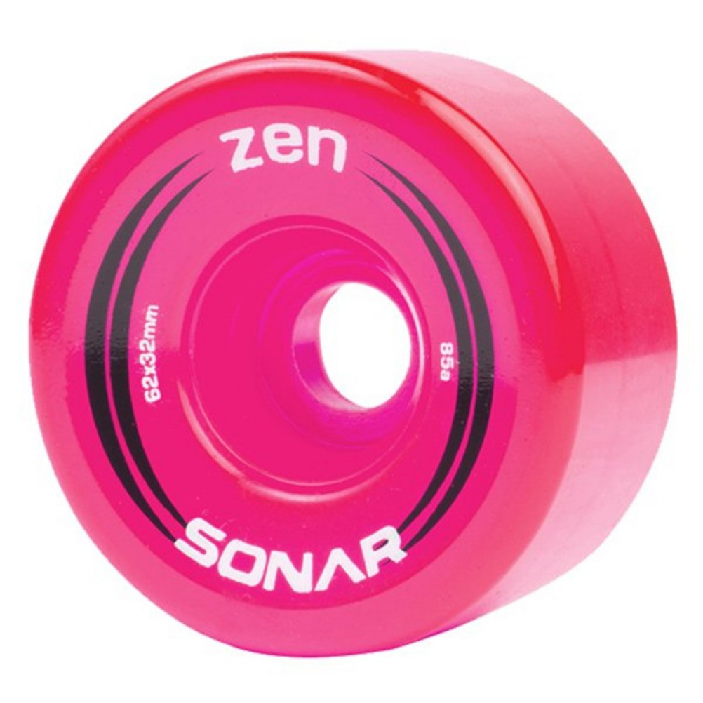 Radar Zen Roller Skate Wheels - 4 Pack, Pink, swatch