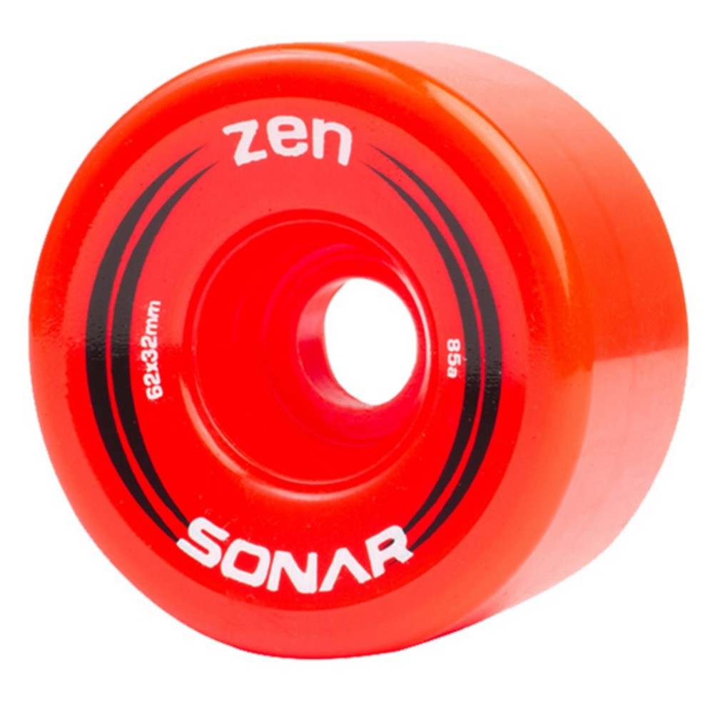 Radar Zen Roller Skate Wheels - 4 Pack, Red, swatch