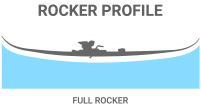 Rocker Profile: Full Rocker for playful freestyle and powder skiing