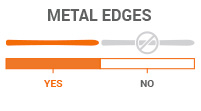 Metal Edges: Yes - strong edge hold on downhill terrain