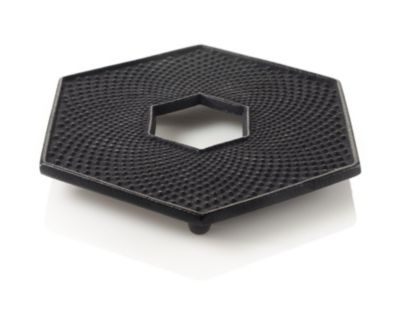 Black Hexagon Cast Iron Trivet