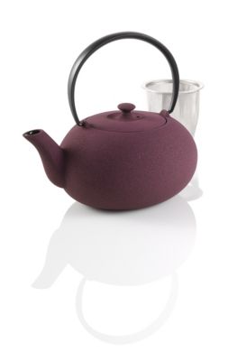 Teavana Purple Red Fuku Japanese Cast Iron Teapot