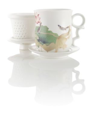 Bulbul and Lotus Infuser Mug 
