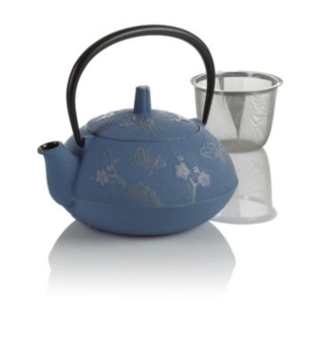 Teavana Blue Butterfly Cast Iron Teapot