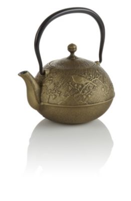 Teavana Maromi Bird Gold Cast Iron Teapot