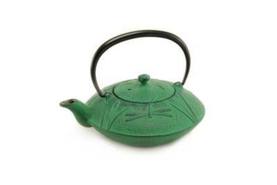 Dragonfly Cattails Cast Iron Teapot