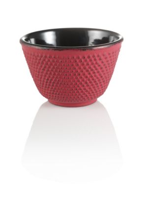 Teavana Hobnail Cast Iron Tea Cup, Red