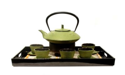 Dragonfly Cast Iron Complete Teapot Set