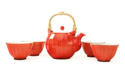 Red Passion Ceramic Teapot