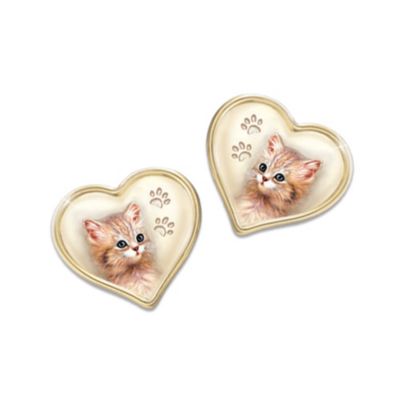 Cats Leave Paw Prints On Our Hearts Non-Pierced Earrings