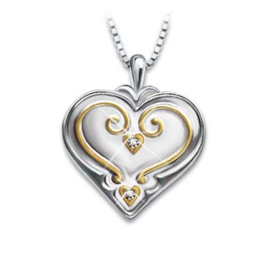 Among the most precious gifts in life is the immeasurable joy of a sister's love. Sisters, even sisters of the heart, are united by a love that keeps them in each other's hearts for a lifetime. Imagine the excitement she'll feel when she receives this gorgeous piece of sister jewelry!Now, you can express the incomparable blessings of this enduring bond with this keepsake jewelry, an exclusive sterling silver and diamond heart-shaped pendant jewelry, with brilliant 24-K gold plating, from Bradford Exchange. The perfect gift for sister, brisk demand is expected for this exquisite sister jewelry. Order now!