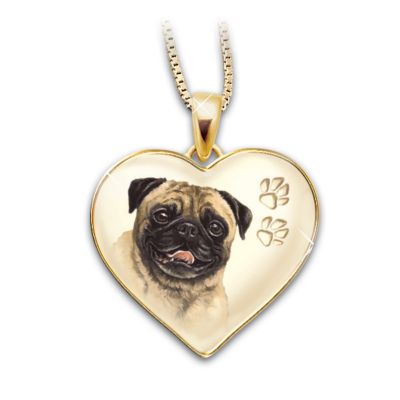 Keepsake Pug Dog Pendant Necklace