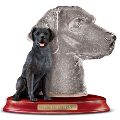 Black Lab Faithful Friend Collectible Dog Figurine